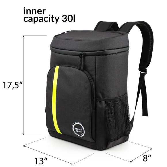 Second Round Other - Cooler Backpack 30 L Capacity Black